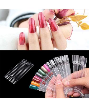 Pack of 50 Transparent Nail Polish Display Color Fields for Nail Studios - Perfect for Salon Organization - Buy Online on SooperMarket.com