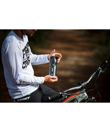 Zefal Sense Soft No Mud Bicycle Bottle - 800ml BPA-Free MTB Water Bottle with Mud Protection - Smoke Black - Buy Online on SooperMarket.com