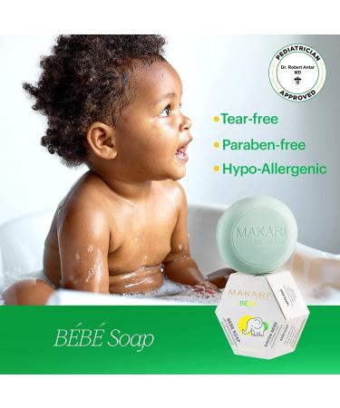 Makari Baby Soap 5.4oz - Moisturizing Daily Bar for Delicate Skin with Shea Butter - Gentle Children's Bath Soap with Nourishing Botanicals - Buy Online on SooperMarket.com