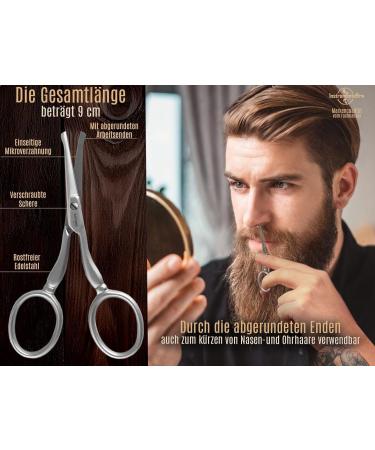 Bartscher Solingen Hair Care Scissors - Rustproof Stainless Steel Micro-Toothing 3.5 inches - Perfect for Beards Ear & Nasal Hair - Made in Germany - Buy Online on SooperMarket.com