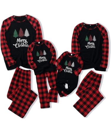 Amissz Christmas Family Pyjamas Set | Matching Holiday Sleepwear for Adults, Kids & Baby | Xmas Nightshirts in Black - Buy Online on SooperMarket.com