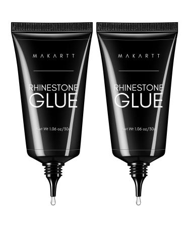 Makartt Nail Rhinestone Glue Gel 30g*2 Super Adhesive Nail Gel for Gems Nail Art Gel Glue for Rhinestones Crystal Stones Jewels Nail Rhinestone Gel 30g*2