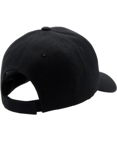 Top Level Classic Adjustable Plain Black Baseball Cap for Men and Women - Buy Online on SooperMarket.com