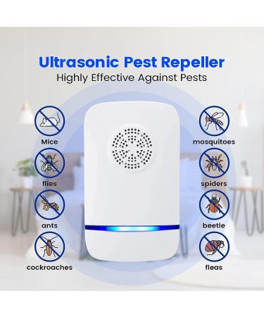 Ultrasonic Pest Repeller - Indoor Electronic Rodent Control Plug-in for Mosquitos, Roaches, Spiders, Mice & Bugs - Pack of 6 - Buy Online on SooperMarket.com