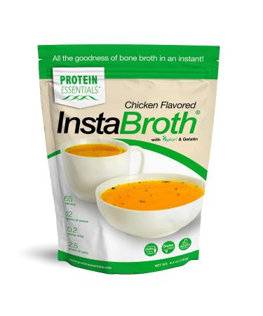 InstaBroth, Bone Broth Powder with Grass Fed, Pasture Raised Collagen and Gelatin, 12g Protein (6.4oz) (Chicken Flavor)