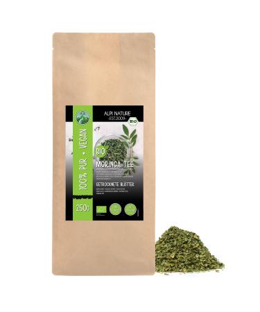 Organic moringa moringa leaves dried organic moringa tea from controlled organic cultivation organic moringa leaves cut 100% natural without additives (250 GR (8.8oz))