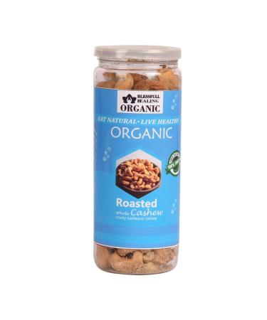 Blessfull Healing Organic Natural Vegan Smoky Barbeque Roasted Whole Cashew Nuts Crunchy Kaju 150 Gram