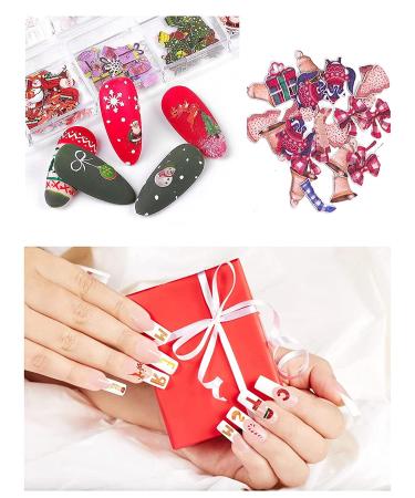 Christmas Nail Art Sequins Sticker - Santa Claus, Snowflake, Elk Decals - Winter Nail Decor - Buy Online on SooperMarket.com