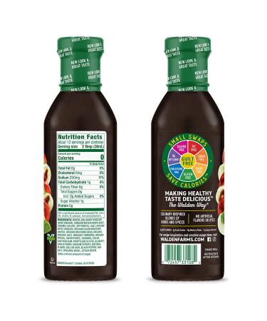 Walden Farms Balsamic Vinaigrette Dressing 2-Pack | Sugar-Free, Keto-Friendly, Vegan | 0g Net Carbs | Fresh Salad and Pizza Topping | 12 oz. Bottles - Buy Online on SooperMarket.com