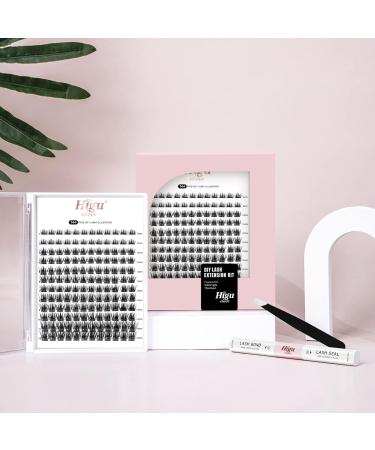 DIY Eyelash Extension Kit | 144 Pcs Thin Band Cluster Lashes with Mascara Brush, Glue, and Applicator | R-08 Kit (1 Count, Pack of 3) - Buy Online on SooperMarket.com