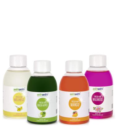Winwin Clean Systemic Cleaning WinwinClean - 4 Set 4 x 250ml I Fresh Air Air Cleaning Concentrate I Green Apple I Mango I Wildrose I Wellness I 10.72/piece) Mango 100 ml (4 Pack)