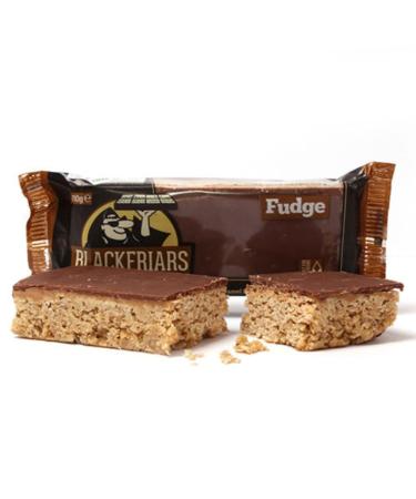 Fudge Flapjack (25x110g) Individually Wrapped. Delicious Caramel Flavour Oaty flapjack with a Chocolate Flavour Topping.