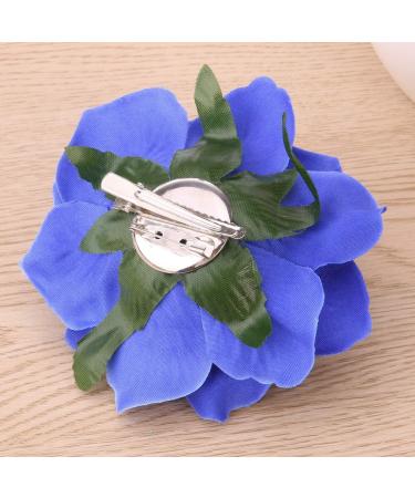 OSALADI Flower Hair Accessories Artificial Floral Hair Clip Big Rose Flower Hairpin Wedding Bridal Barrette Elegant Brooch Accessories for Women Girl Bridal Blue White Roses Artificial Flowers - Buy Online on SooperMarket.com