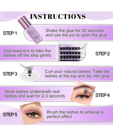 Lash Clusters Glue 10ml - Strong Hold & Long Lasting Eyelash Extension Adhesive | DIY Lash Extensions Mild Formula Black - Buy Online on SooperMarket.com
