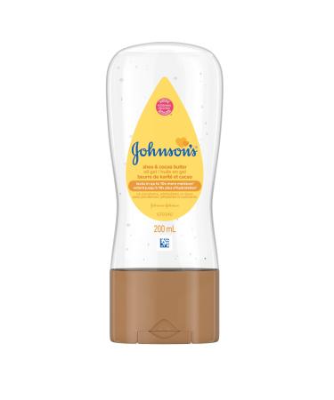 Johnson's Baby Oil Gel Moisturizing Baby Massage Mineral Oil Enriched with Shea & Cocoa Butter Dry Skin Relief for Babies Kids & Adults Nourishing & Gentle on Delicate Skin 192ml Shea and Cocoa Butter