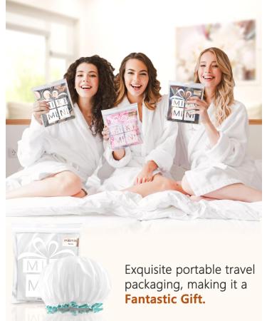 Mikimini White Shower Hood for Women & Girls - 2-Pack Double Waterproof Reusable & Washable Soft & Convenient - Buy Online on SooperMarket.com