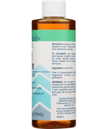 Home Health Liquid Lanolin 4 fl oz - Pure Moisturizing Solution for Skin Care | Shop Internationally - Buy Online on SooperMarket.com