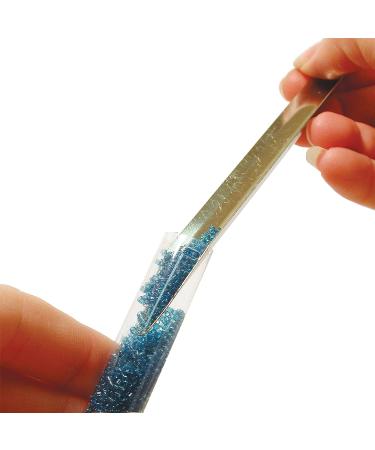 The Beadsmith ScoopEEZ - Curved Metal Bead Scooping Tool for Easy Bead Pickup, Storage, and Organization - Buy Online on SooperMarket.com