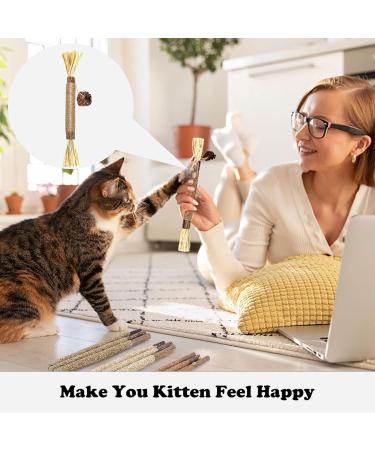 HBINGL Silvervine Chew Sticks for Cats 4 pcs Brown Catnip Chew Sticks for kitten Cat Teeth Nip Cleaning Teeth Chew Catnip Toys Natural Cat Teeth Nip Cleaning Catnip for Indoor Cats - Buy Online on SooperMarket.com
