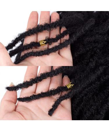 YEZHIQIU 8 Short Dreadlock Wig - Natural Black Synthetic Hair, Heat Resistant Faux Afro Locs Braids Wigs (1B) - Buy Online on SooperMarket.com