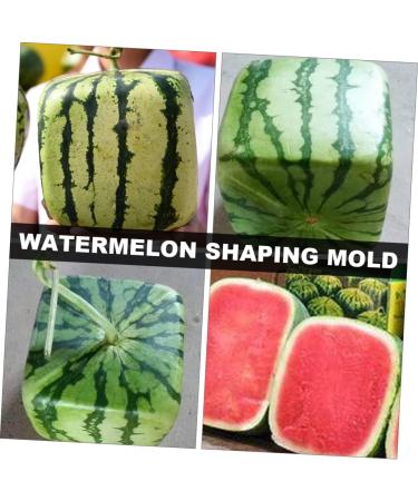 Uonlytech Watermelon Shaping Fruit Tools Pumpkin Growing Molds for Garden Vegetable Shaping Tool Watermelon Modeling Big Rod 15x15cm Transparent - Buy Online on SooperMarket.com