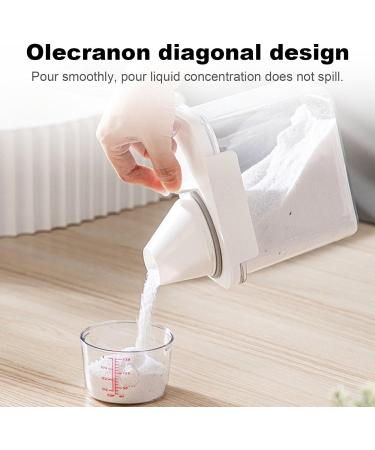 1100ml Laundry Detergent Dispenser Large Capacity Liquid Detergent Dispenser with Measuring Cup Washing Powder Container - Buy Online on SooperMarket.com