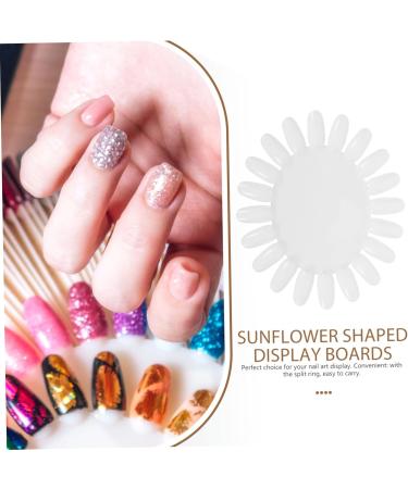 minkissy 1 Nail Gel Polish Nail Polish Display Wheel Nail Art Display Wheel Nail Gel Color Card Nail Art Display Board Nail Polish Rack Nail Art Tips Ribbon Sun Flower Manicure - Buy Online on SooperMarket.com