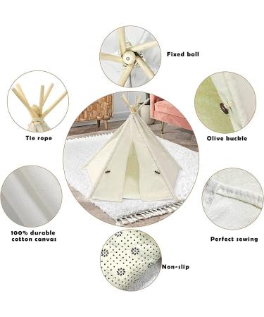 Pet Teepee Dog & Cat Bed with Cushion & Blackboard Chalk | Cozy Pet Tents & Houses - Buy Online on SooperMarket.com