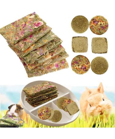 Abiz 12 pieces rabbits cake stuff rabbits treat natural molar timothy hay herbal floral scent snack chicken stuff for rabbits guinea pig dwarf rabbits chinchilla hamster toy l3