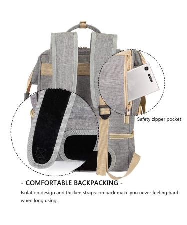Double Layer Breast Pump Backpack with Cooler & Moistureproof Bag - Grey, USB Charging Port - Ideal for Outdoor Working Moms - Buy Online on SooperMarket.com