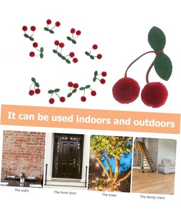 HOMSFOU 3pcs Bayberry Ball String Ornament Banner Garland Christmas Strawberry Room Decor Artificial Fruit Garland Christmas Mantle Fireplace Birthday Party Supplies Cherry Cotton Thread - Buy Online on SooperMarket.com