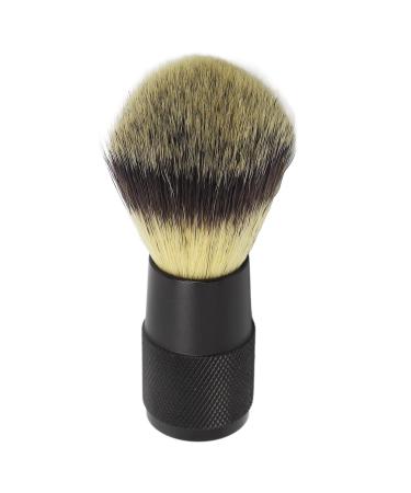 GFRGFH Beard Brush Foaming Beard Brush Black Alloy Handle Soft Bristles Synthetic Foaming Beard Brush