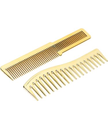 Hair Cutting Comb Wide Tooth Haircut Comb for Salon Hair Styling Heavy Design for All Hair Types (Gold) - Buy Online on SooperMarket.com