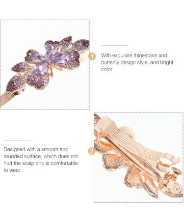 OSALADI Rhinestone Hair Clip Gem Hair Barrettes Bridal Hair Barrettes French Barrette Hair Clips Spring Clip Barrettes Wedding Hair Clip Hair Barrettes for Women Wild Jewelry Miss Metal - Buy Online on SooperMarket.com