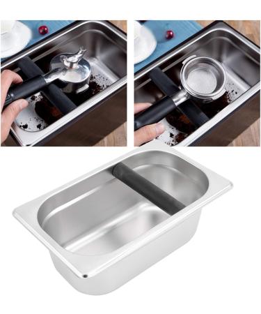 Cikonielf Knock Box Stainless Steel Coffee Slag Grind Bucket Container Coffee Machine Accessory for Home Bar Coffee Shop - Buy Online on SooperMarket.com