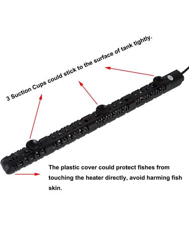 300W 500W Aquarium Heater | Auto Thermostat Submersible | Durable Quartz Glass | 500 W Fish Tank Heater | 3 Suckers | Saltwater Freshwater 50-90 Gallon - Buy Online on SooperMarket.com