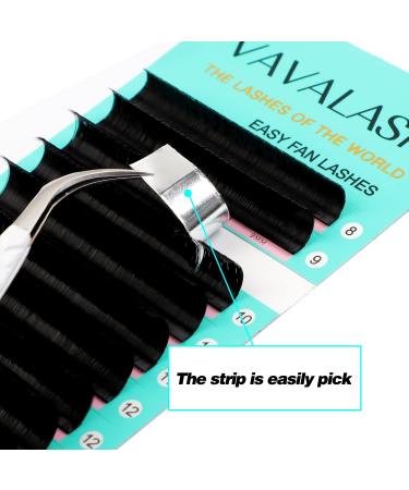 Rapid Volume D-0.05 Easy Fan Eyelash Extension Supplies | Russian Volume Self Fanning Lashes 3D-10D | Individual Lashes 13-20mm - Buy Online on SooperMarket.com