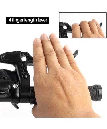 Premium Aluminum Alloy Bicycle Brake Levers - 2pcs Anti-Skid Handles for Mountain, Road, BMX Bikes - 4 Finger Design - Non-Slip Grip - 2.2cm Diameter - Buy Online on SooperMarket.com