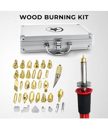 44 PCS Wood Burning Kit with Adjustable Temperature Pyrography Pen - Professional Pyrography Tool Set for Embossing, Carving, Soldering - DIY Creative Tools - Buy Online on SooperMarket.com