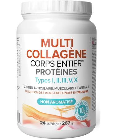 Natural Factors Total Body Multi Collagen Protein 267g Unflavoured 10g of hydrolyzed collage per scoop Combines 5 types of Collagen Supports the Formation of Collagen and Connective Tissue for Joint & Skin Health Keto & Paleo Friendly - Buy Online on SooperMarket.com