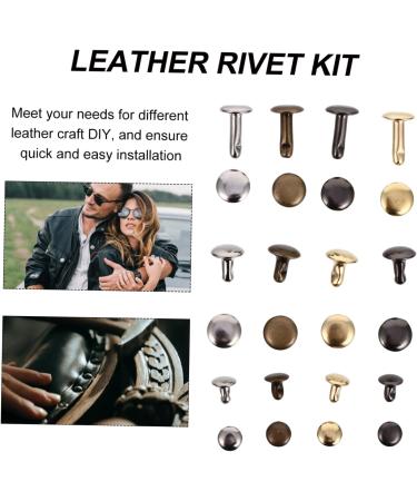 EXCEART 480pcs Rivets Metal Double Rivet Clothes Studs DIY for Bag Leather Belt Side Clothing Accessory - Buy Online on SooperMarket.com