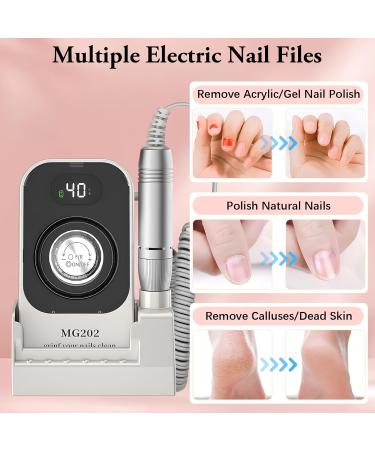 Aedcbaide Electric Nail File Nail Drill Set Professional 40000RPM Nail Files Kit Adjustable Speed LCD Display Manicure Pedicure Polishing for Acrylic Nails and Gel Nails 7 Drills & 6 Sanding Belts - Buy Online on SooperMarket.com