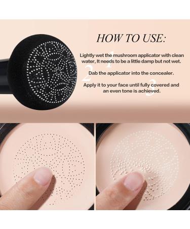 Mushroom Head Air Cushion BB Cream | Long-Lasting Concealer & Brightening CC Foundation | Natural Makeup Base Primer - 1 ml (1 Pack) - Buy Online on SooperMarket.com