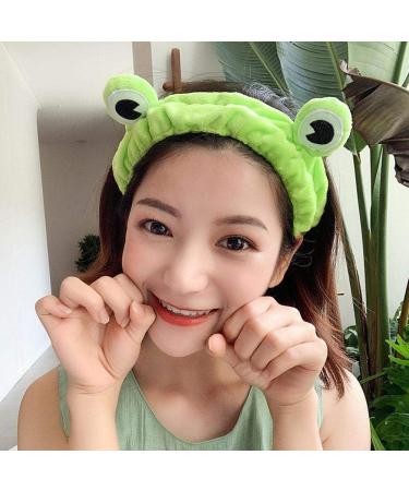 Green Headband Wide-brimmed Elastic Makeup Hair Band Non Slip Washing Face Fluffy Hair Wraps for Women Girls Shower Sports Beauty Skincare Women's Fashion Headbands - Buy Online on SooperMarket.com