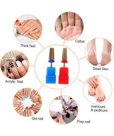 minkissy 2pcs Grinding Head Pedicure Drill Bits Nail Drill Heads Nail Polishing Head Nail Beauty Tools Toe Nail Drill Bits Gel Remover for Nails Nail Drill Bits Cuticle Set Acrylic Alloy 7X1.3CM As Shown - Buy Online on SooperMarket.com