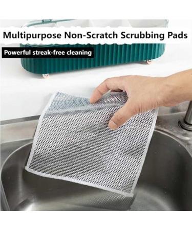 Multipurpose Wire Dishwashing Rags for Wet and Dry Multifunctional Non-Scratch Wire Dishcloth Double Stainless Steel Scrubber All-Purpose Wire Dishwashing Rag Remove Stubborn Stains (10pcs) - Buy Online on SooperMarket.com