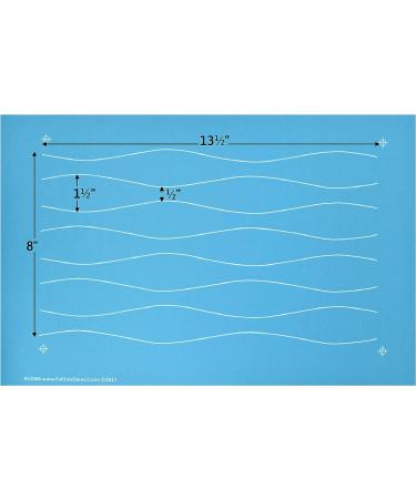 Modern Waves Full Line Stencil - Nylon Mesh Template for Quilting - Free Motion & Long-Arm Quilting Tool (31006) - Buy Online on SooperMarket.com