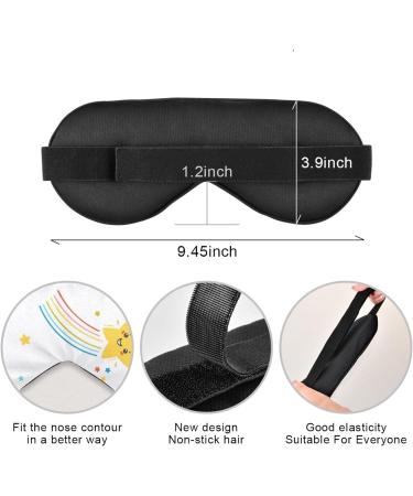 Haskirky Light Blocking Eye Mask Breathable and Adjustable Adult Men and Women Travel on Business Trips Yoga Meditation Light Smooth Comfortable Eye Mask Office Deep Sleep Goodies Cute Playing Star - Buy Online on SooperMarket.com