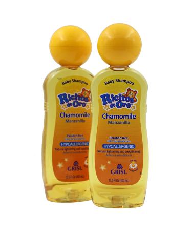 Ricitos de Oro Baby Shampoo 13.5 FL Oz 2-Pack with Chamomile Extract - Paraben-Free, Hypoallergenic for Conditioning and Lightening - Amber Scented - Buy Online on SooperMarket.com