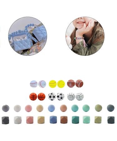 Silicone Pearls for Babies - Round Star Pearls Pacifier Clips Keychain & Toy Accessories - Buy Online on SooperMarket.com